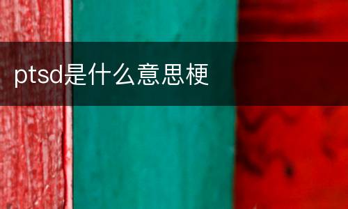 ptsd是什么意思梗