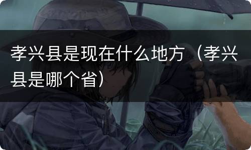 孝兴县是现在什么地方（孝兴县是哪个省）
