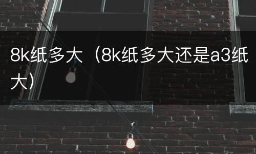 8k纸多大（8k纸多大还是a3纸大）