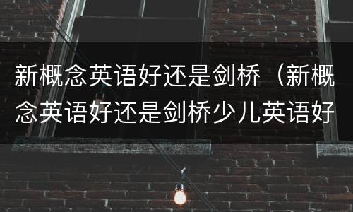 新概念英语好还是剑桥（新概念英语好还是剑桥少儿英语好）