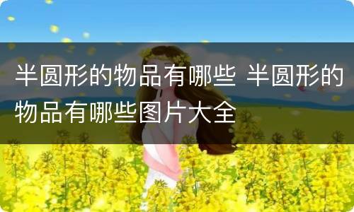 半圆形的物品有哪些 半圆形的物品有哪些图片大全