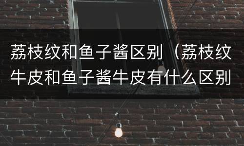 荔枝纹和鱼子酱区别（荔枝纹牛皮和鱼子酱牛皮有什么区别）