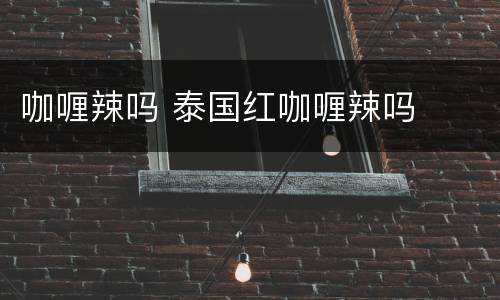咖喱辣吗 泰国红咖喱辣吗