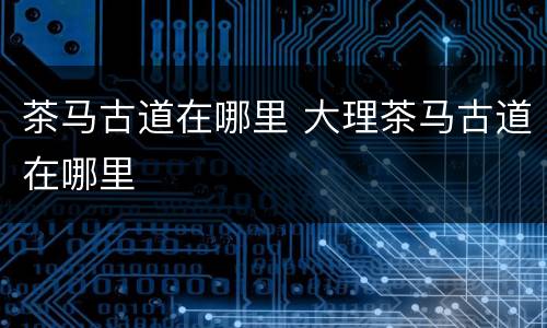 茶马古道在哪里 大理茶马古道在哪里