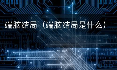 端脑结局（端脑结局是什么）