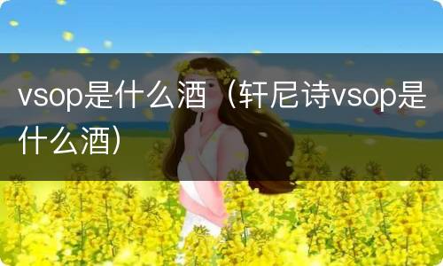 vsop是什么酒（轩尼诗vsop是什么酒）