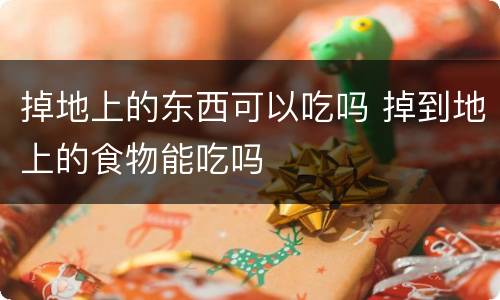 掉地上的东西可以吃吗 掉到地上的食物能吃吗