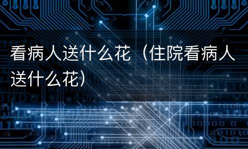 看病人送什么花（住院看病人送什么花）