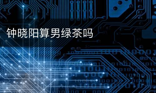 钟晓阳算男绿茶吗