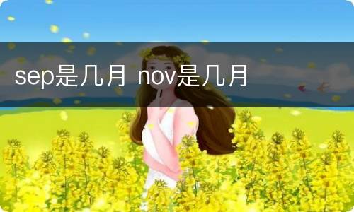 sep是几月 nov是几月