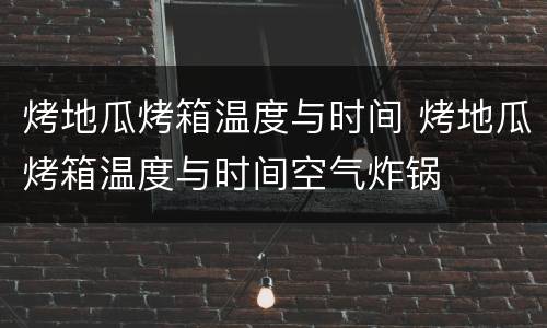 烤地瓜烤箱温度与时间 烤地瓜烤箱温度与时间空气炸锅