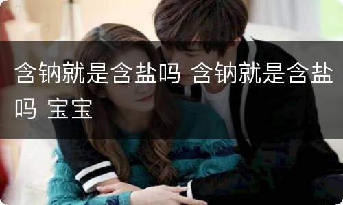 含钠就是含盐吗 含钠就是含盐吗 宝宝