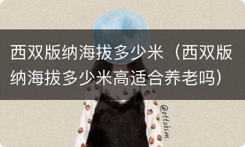 西双版纳海拔多少米（西双版纳海拔多少米高适合养老吗）