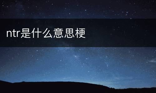 ntr是什么意思梗