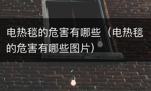 电热毯的危害有哪些（电热毯的危害有哪些图片）