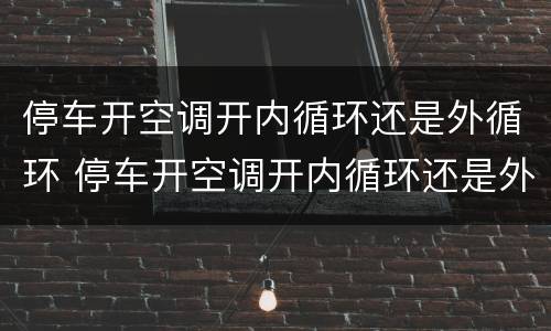 停车开空调开内循环还是外循环 停车开空调开内循环还是外循环一氧化碳中毒