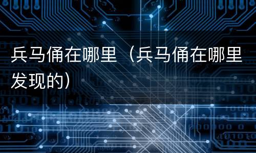 兵马俑在哪里（兵马俑在哪里发现的）