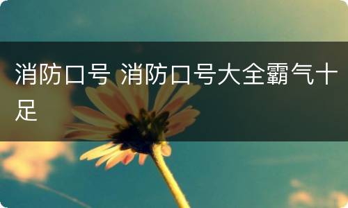 消防口号 消防口号大全霸气十足