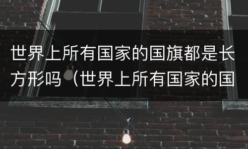 世界上所有国家的国旗都是长方形吗（世界上所有国家的国旗都是长方形吗图片）