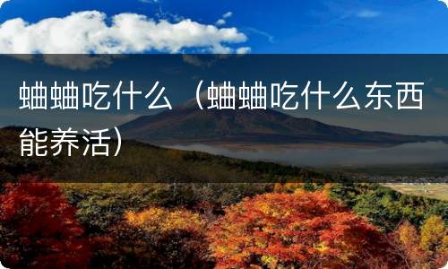蛐蛐吃什么（蛐蛐吃什么东西能养活）