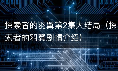 探索者的羽翼第2集大结局（探索者的羽翼剧情介绍）