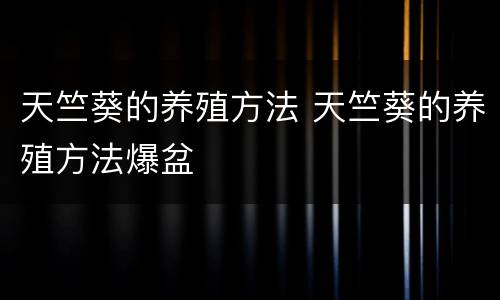 天竺葵的养殖方法 天竺葵的养殖方法爆盆