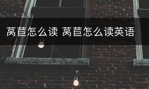 莴苣怎么读 莴苣怎么读英语