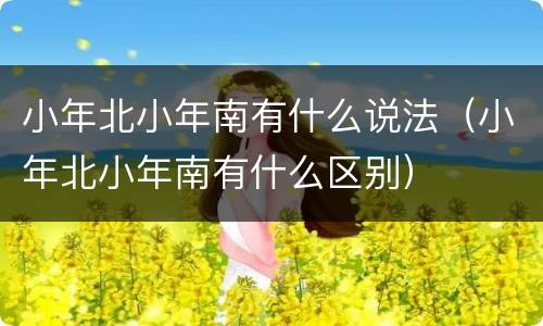 小年北小年南有什么说法（小年北小年南有什么区别）