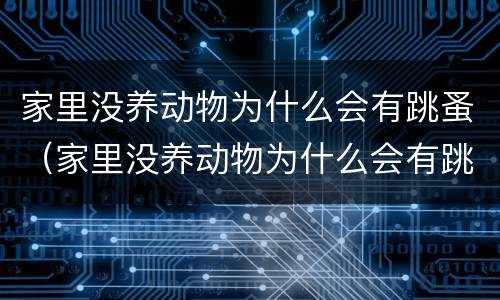 家里没养动物为什么会有跳蚤（家里没养动物为什么会有跳蚤有土跳骚吗）
