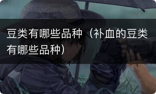 豆类有哪些品种（补血的豆类有哪些品种）