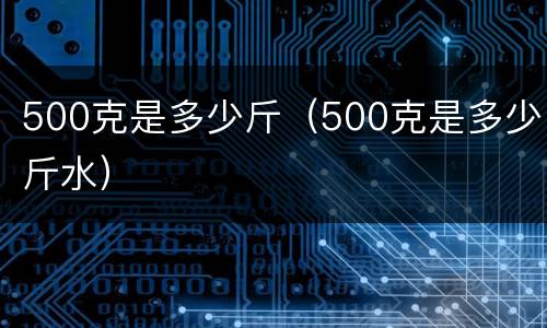 500克是多少斤（500克是多少斤水）