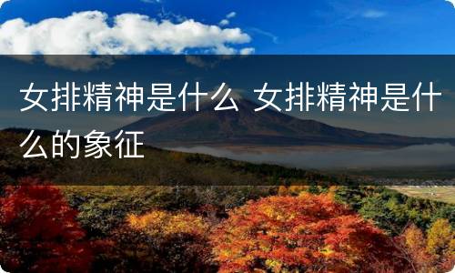 女排精神是什么 女排精神是什么的象征