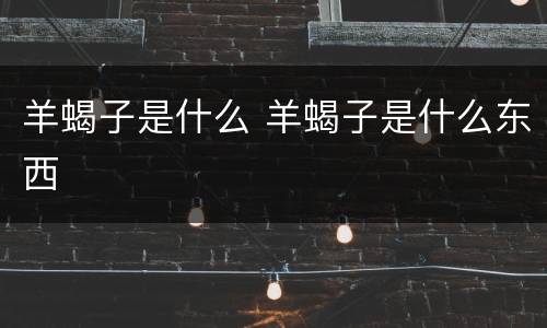 羊蝎子是什么 羊蝎子是什么东西