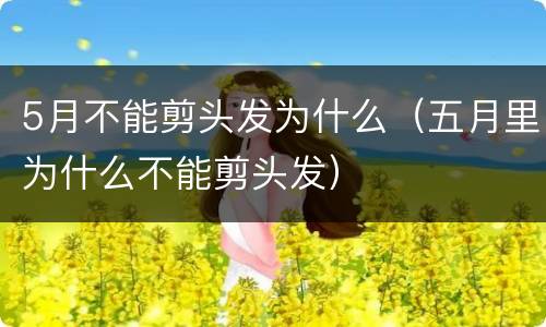 5月不能剪头发为什么（五月里为什么不能剪头发）
