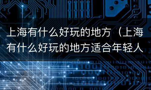 上海有什么好玩的地方（上海有什么好玩的地方适合年轻人）