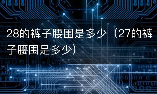 28的裤子腰围是多少（27的裤子腰围是多少）