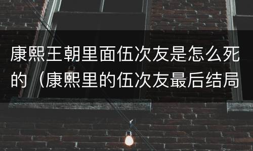 康熙王朝里面伍次友是怎么死的（康熙里的伍次友最后结局）