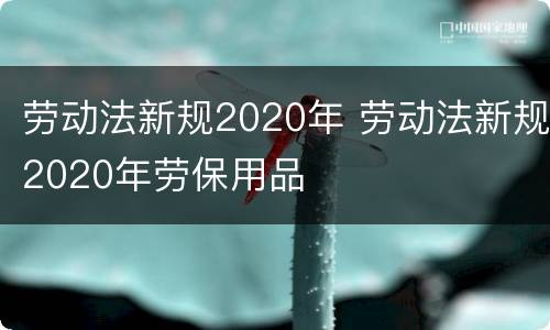 劳动法新规2020年 劳动法新规2020年劳保用品