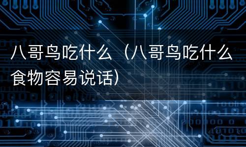 八哥鸟吃什么（八哥鸟吃什么食物容易说话）