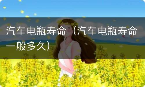 汽车电瓶寿命（汽车电瓶寿命一般多久）