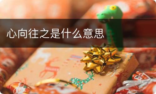 心向往之是什么意思