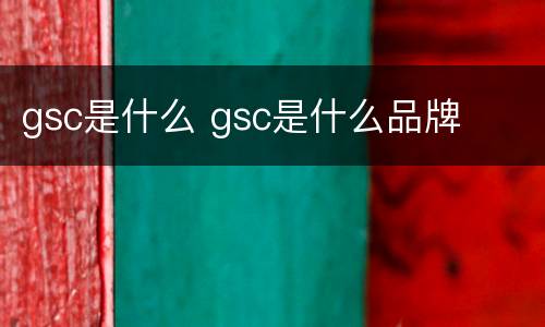 gsc是什么 gsc是什么品牌