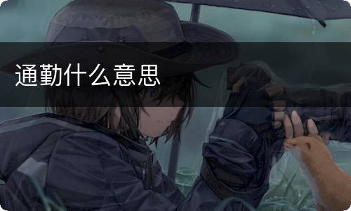 通勤什么意思
