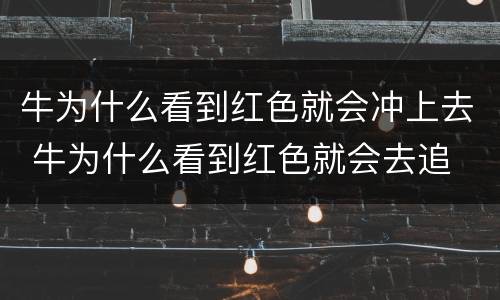 牛为什么看到红色就会冲上去 牛为什么看到红色就会去追
