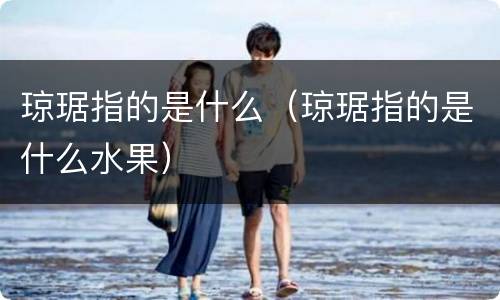 琼琚指的是什么（琼琚指的是什么水果）