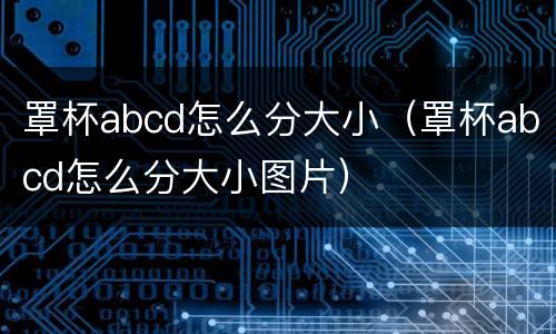 罩杯abcd怎么分大小（罩杯abcd怎么分大小图片）