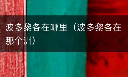 波多黎各在哪里（波多黎各在那个洲）