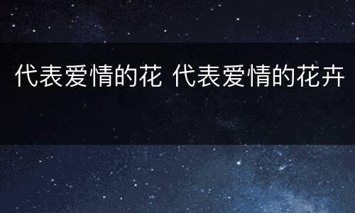 代表爱情的花 代表爱情的花卉