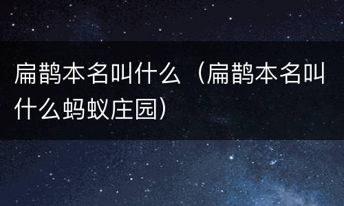 扁鹊本名叫什么（扁鹊本名叫什么蚂蚁庄园）