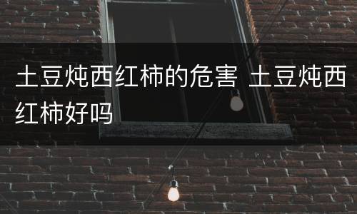 土豆炖西红柿的危害 土豆炖西红柿好吗